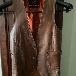 Women’s leather vest.